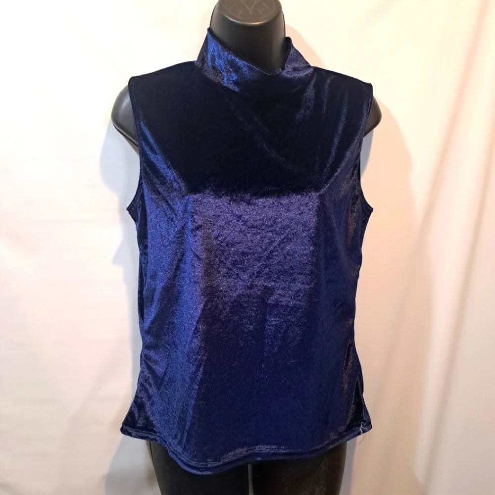 Gilligan & O'Malley, Velvet look, Sleeveless Top, sz M - Picture 1 of 8